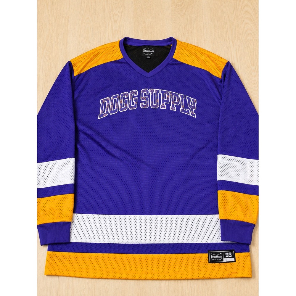 Dogg Supply by Snoop Dogg Purple Hockey Jersey #93 Size M Mesh Streetwear